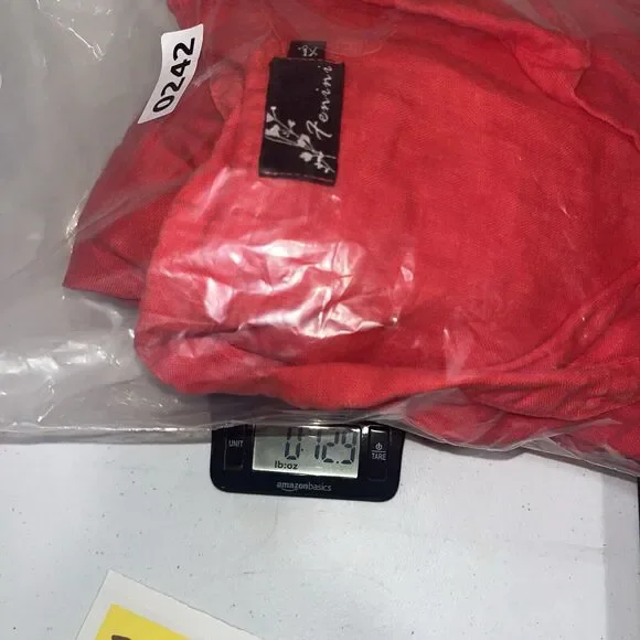 Fenini Womens Orange Linen Button Up Jacket XL Pockets Flowy Quiet Luxury Classy - Picture 10 of 10